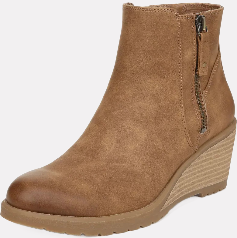 Womens wedge boots hot sale wide width